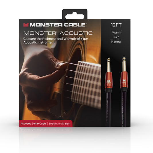 [MA-SS12] Monster Prolink Acoustic 12 ft. - straight 1/4" plugs