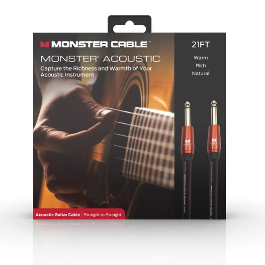 [MA-SS21] Monster Prolink Acoustic 21 ft. - straight 1/4" plugs