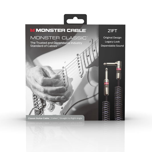 [MC-CC21] Monster Prolink Classic 21 ft. - coiled cable - black