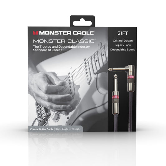 [MC-RS21] Monster Prolink Classic 21 ft. - angled to straight 1/4" plugs