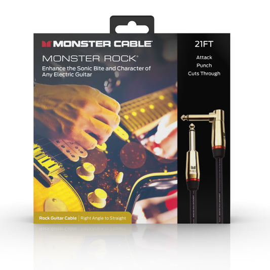 [MR-RS21] Monster Prolink Rock 21 ft. - angled to straight 1/4" plugs